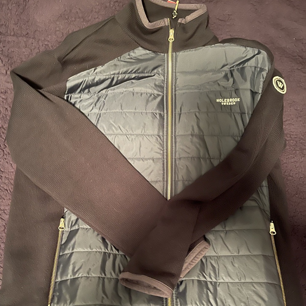 NWT MENS HOLEBROOK SWEDEN PEDER FULL-ZIP WINDPROOF STRETCH LINEN SIZE XLARGE.